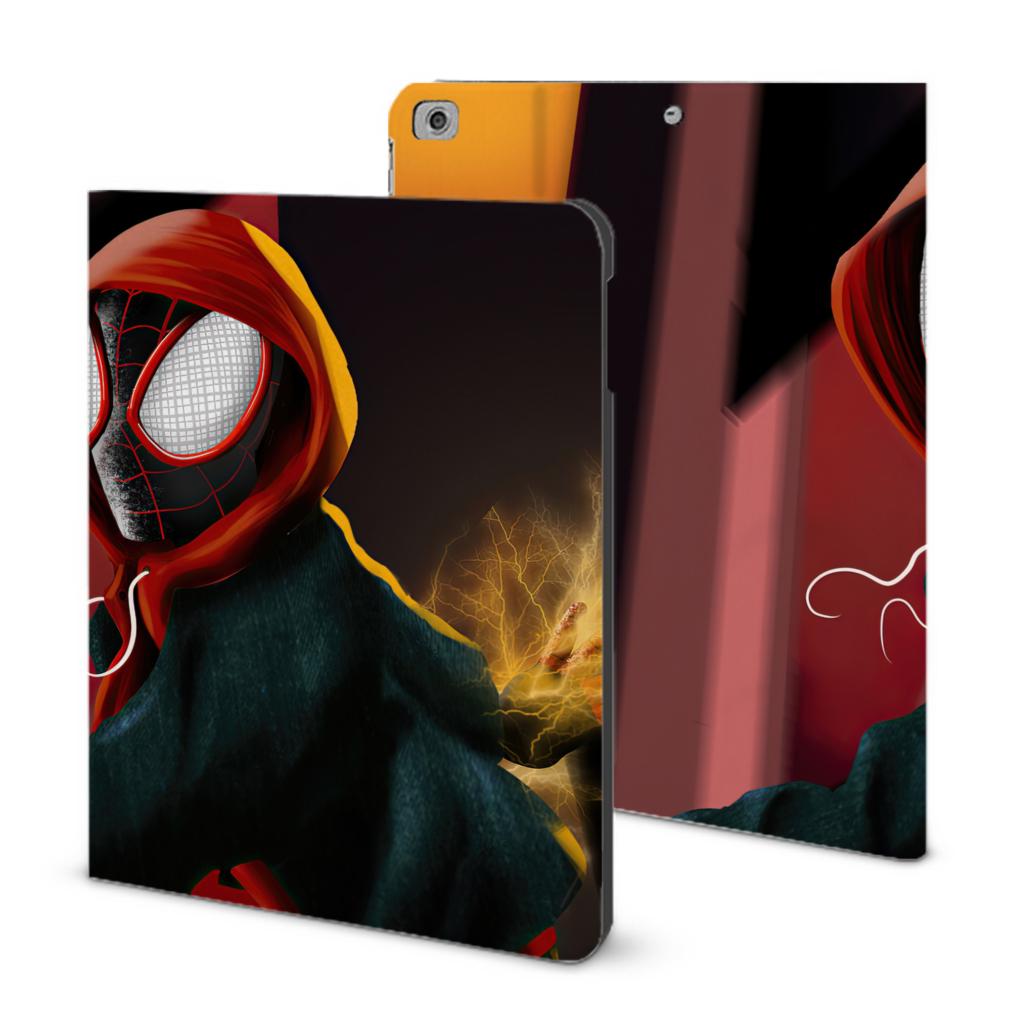 （画像用） Spider Man スパイダーマン IPad ケース ブック型 PUレザー TPU 耐衝撃 軽量 薄型 ペン収納なし 全面保護 IPad 各モデル対応